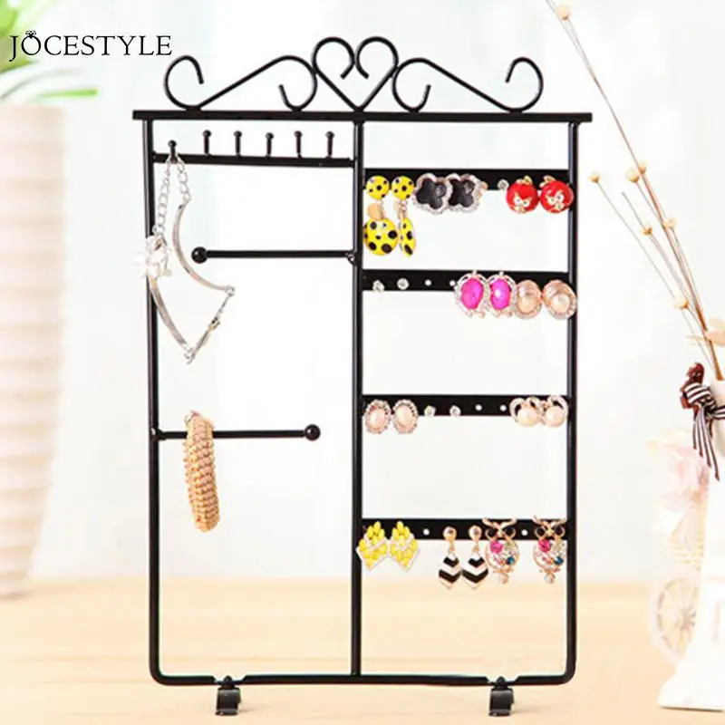 Jewelry Display Storage Hanging Holder Earring Necklace Studs Holder Jewelry Display Rack Metal Stand Jewelry Organizer Holder