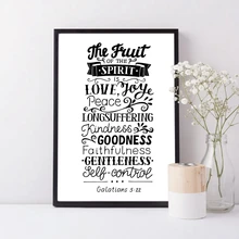 Bible Verse Prints Christian Poster Wall Art Decor The Fruit of the ...