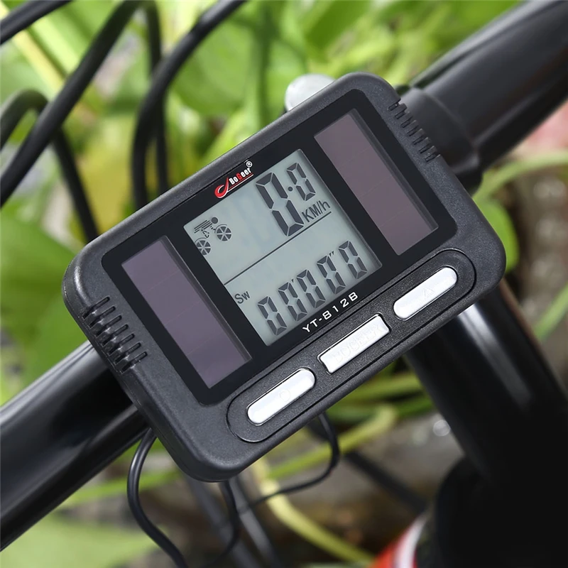 New EA14 Bike 23 Function Solar Power LCD Back light Waterproof Bicycle