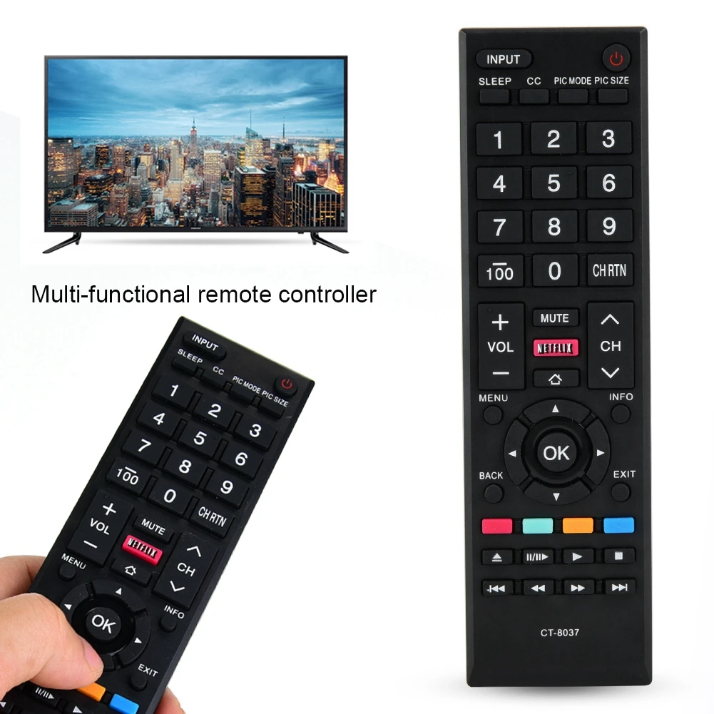 

CT-8037 Multi-functional TV Replacement Remote Control for Toshiba Controller made of high quality material