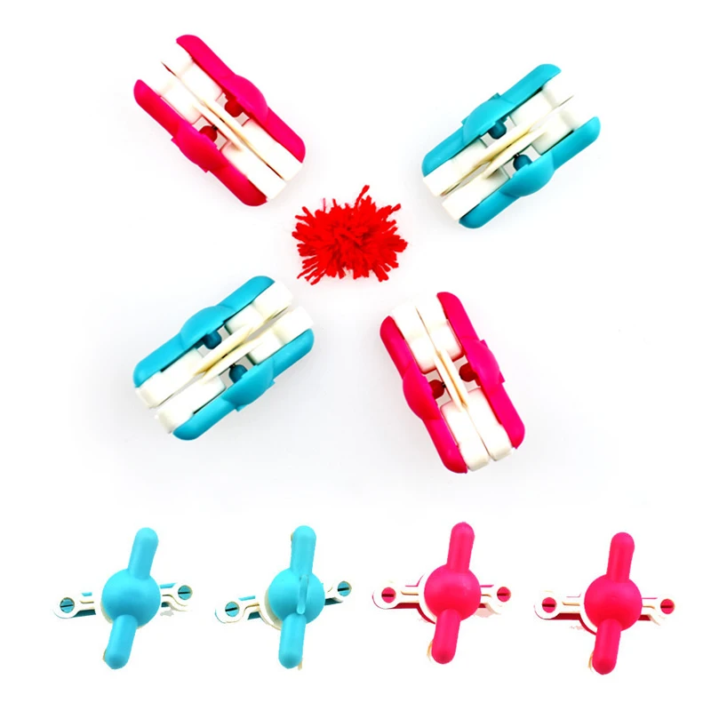 

Pompon Set Appareil Bommel Pom Pom Maker Clover Fluff Ball Weaver Needle Craft Knitting Tool DIY needlework Set home supplies