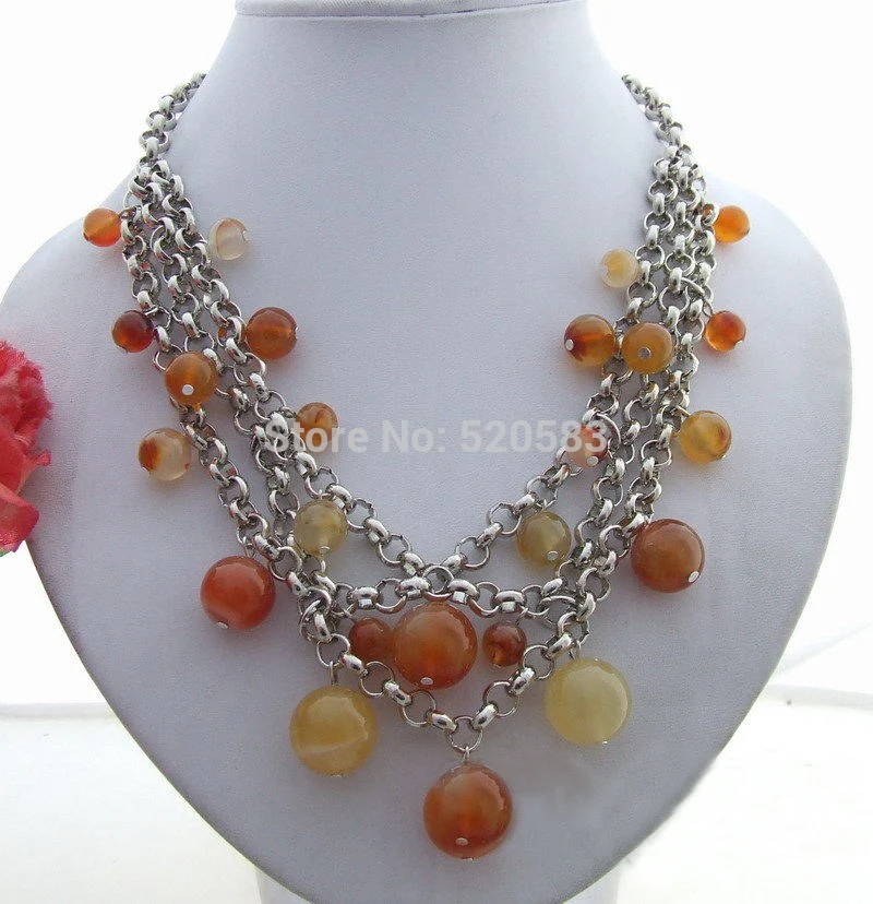 

beautiful 8MM-14MM Carnelian Necklace
