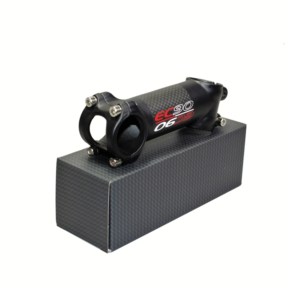 EC90 Ultra-light Road Bike Stem 31.8-28.6 Riser MTB Bicycle Stem Rod Carbon+Aluminium Alloy Cycling Stems 60708090100110mm (5)