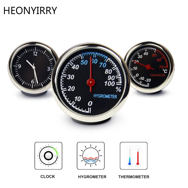 

Mini Car Automobile Digital Clock Auto Watch Automotive Thermometer Hygrometer Decoration Ornament Clock In Car Accessories