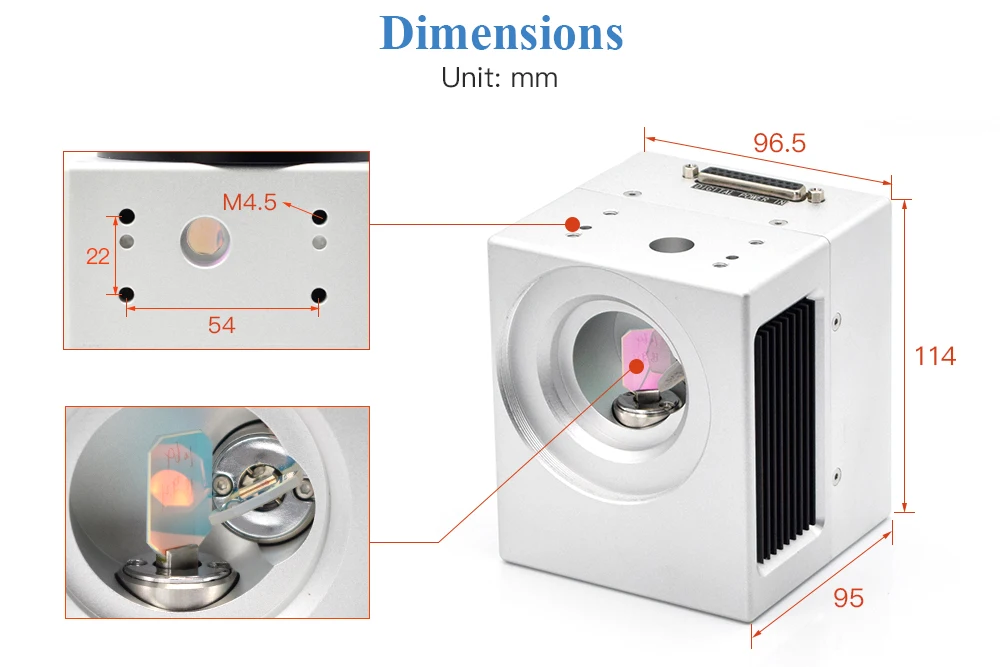 WaveTopSign 1064nm цифровой волоконно-лазерный Гальванометр сканер ScanBoxPS3D10 + OPEX сканирующий объектив для лазерной гравировки