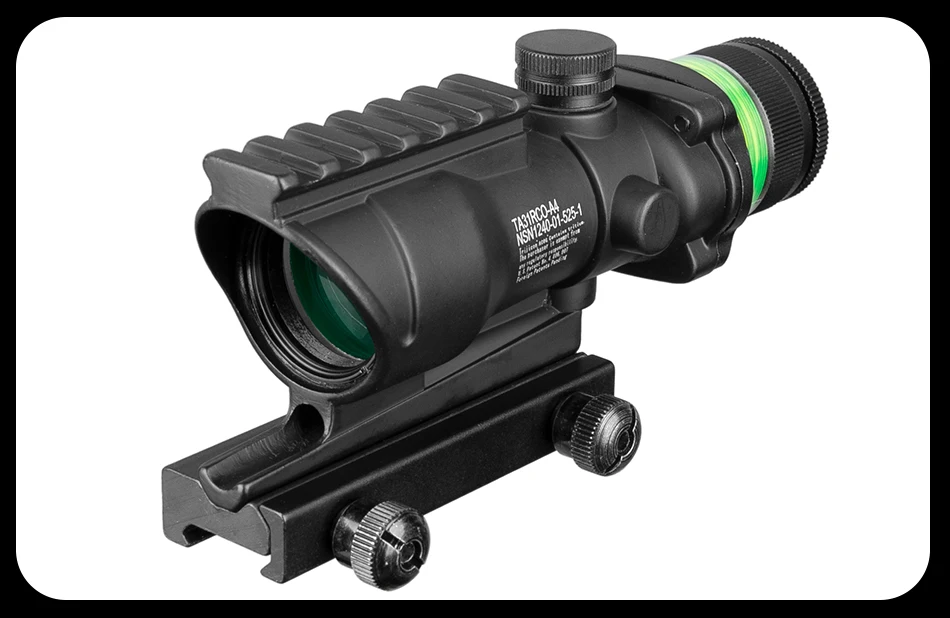 Trijicon охотничий ACOG 4X32 прицел рельсовая оптика Красная Зеленая точка крест подсветка стекло травленая сетка тактический оптический прицел