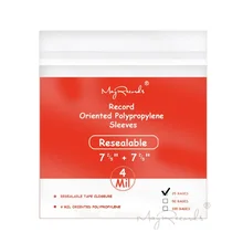 25 Resealable 4 Mil пластиковая виниловая запись наружные рукава для " Крышка записи 45 об/мин