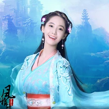 Xia Hou Qing Yi синяя Фея Hanfu костюм театральный китайский герой-Zhao ZiLong из трех царств период Театральный Костюм Hanfu для женщин