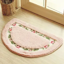 Горячая пасторальный стиль, коврик для ванной комнаты, цветочный принт, коралловый флис, коврик для двери, нескользящий коврик, прихожая кухня, коврик для гостиной