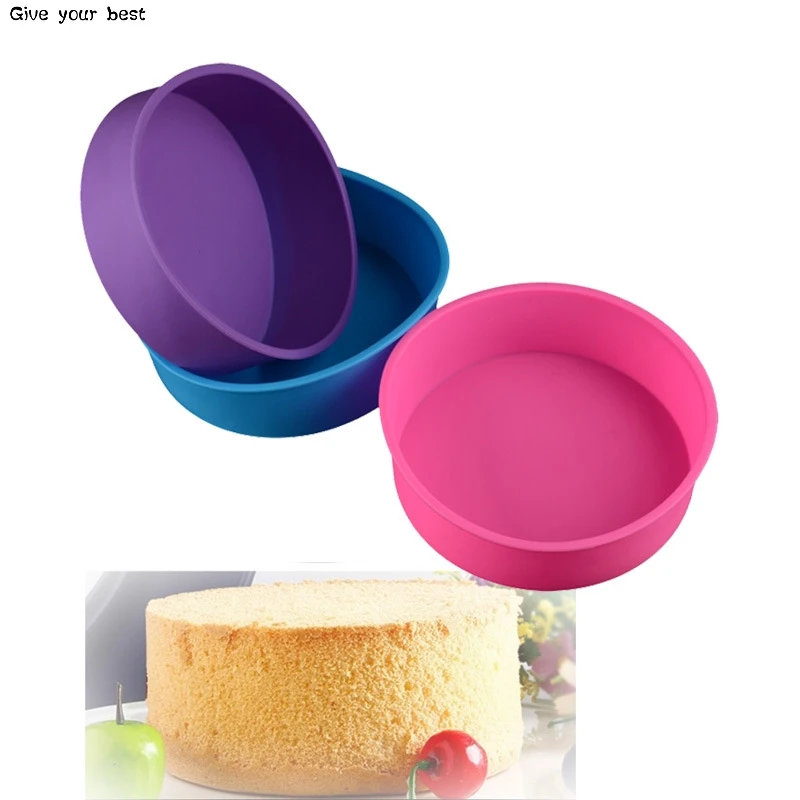 

Silicone Round Circular Shape Cake Mold Bakeware Baking Tool For Brownie Chiffon Sponge Cakes baking pan assadeira