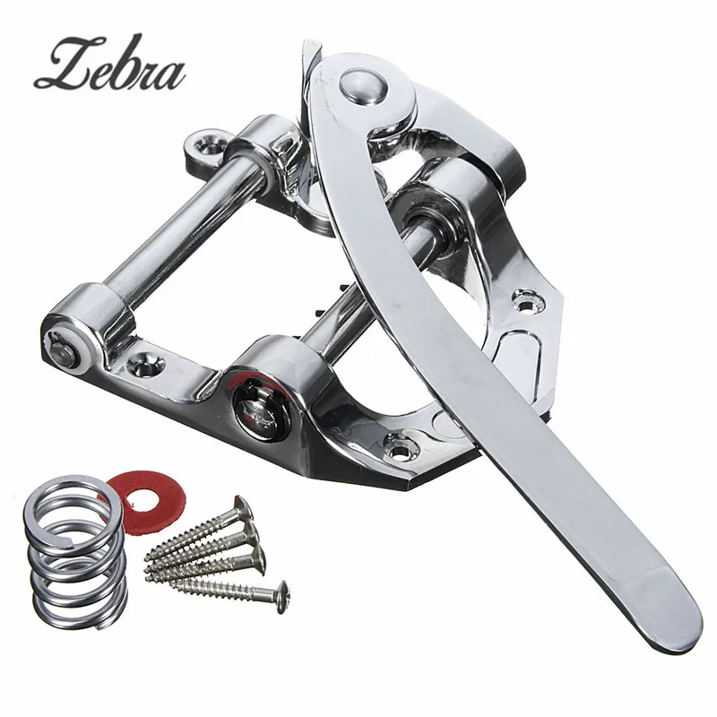 Goede 1 stks Metalen Zilveren Gitaar Vibrato Brug met Schroeven Gitaar Tremolo Bar Brug Staartstuk Voor Elektrische Gitaar Onderdelen Accessoires