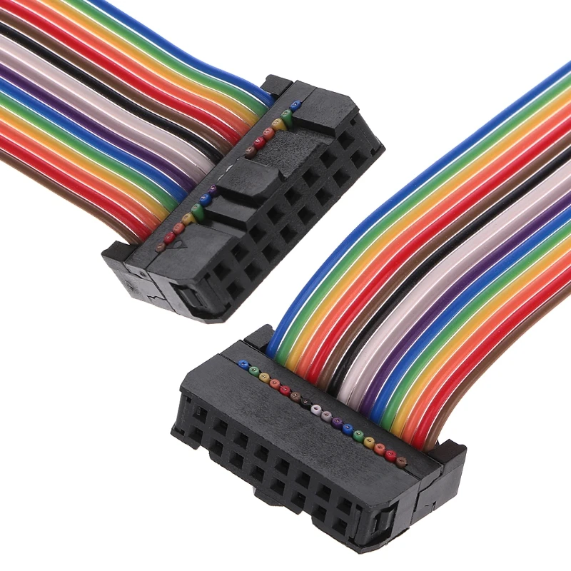 

2.54mm Pitch Rainbow Ribbon 16Pin Female to Female IDC Connector Flat Cable