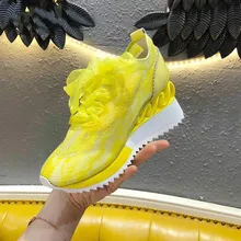 Женские кроссовки; дизайнерская обувь; Женская Роскошная повседневная обувь года; сезон весна-лето; Новая женская Праздничная обувь; обувь на плоской подошве