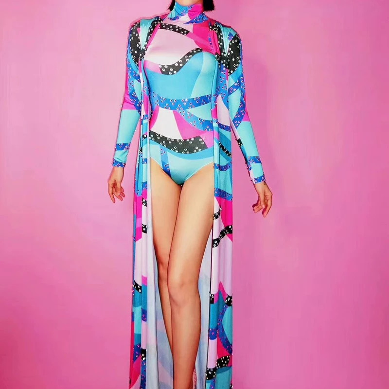 

Customize Sexy Dj Singer Stage Leotard Clothes Club Pole Dancing Party Clothing Jazz Dance Costume Performance Color Wear DJ117