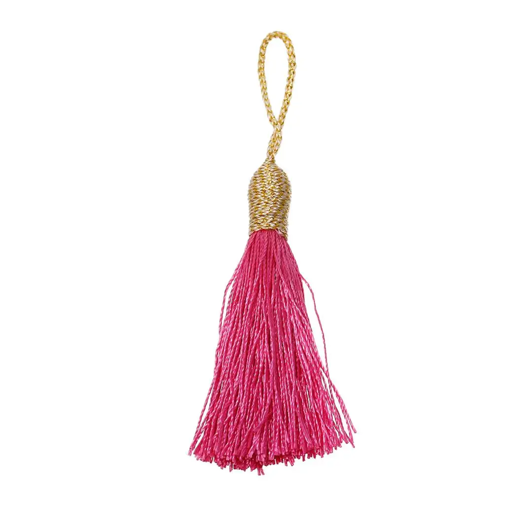 DoreenBeads Terylene Silky Tassel Hot Pink 12.0cm(4 6/8"),10 PCs 2016 newin Tassel Fringe from