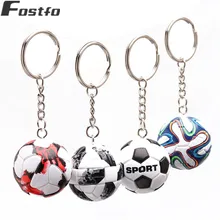 Llaveros deportivos de fútbol en 3D, llaveros de recuerdo de cuero PU, llavero para fanáticos del fútbol, llavero, regalos de novio(China)