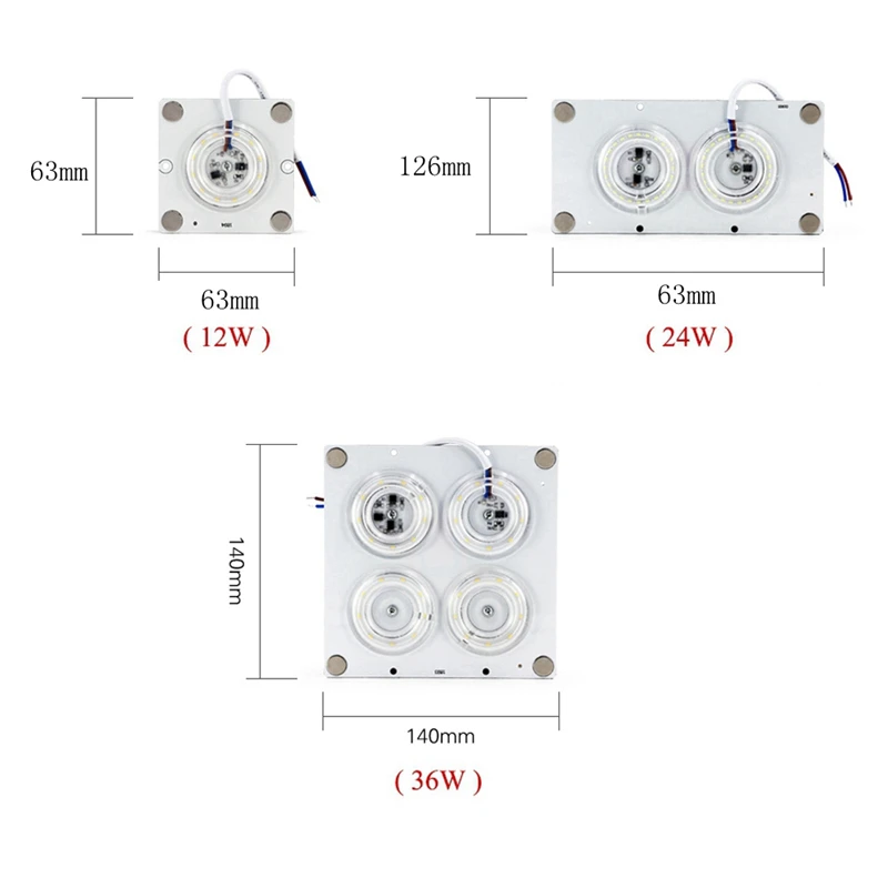 Потолочные лампы освещения источник AC220V 12 W 24 W 36 W СВЕТОДИОДНЫЙ Потолок Панель Модуль Крытый белый свет источник заменяемая пластина