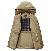 Большие размеры L-7XL толстые теплые зимние парки мужские пальто с капюшоном мужская верхняя одежда Новая Осенняя Зимняя коллекция