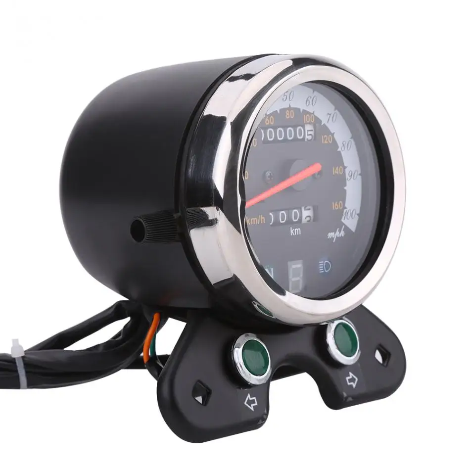 

Universal Motorcycle Dual Odometer Speedometer Speedo Meter Gear Digital Display Motorcycle Speedometers