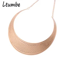 Ltumbe, новинка, этническое длинное ожерелье с большими лунными кругами, богемный золотой цвет, цыганский узор, колье, ожерелья, тибетское ювелирное изделие для женщин
