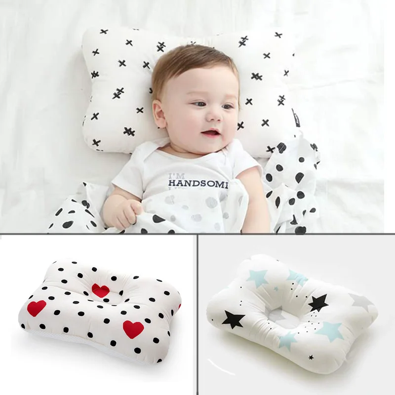 Head Protector Baby Pillow Newborn Sleep Positioner Baby Cushion Baby Room Star Dot Print