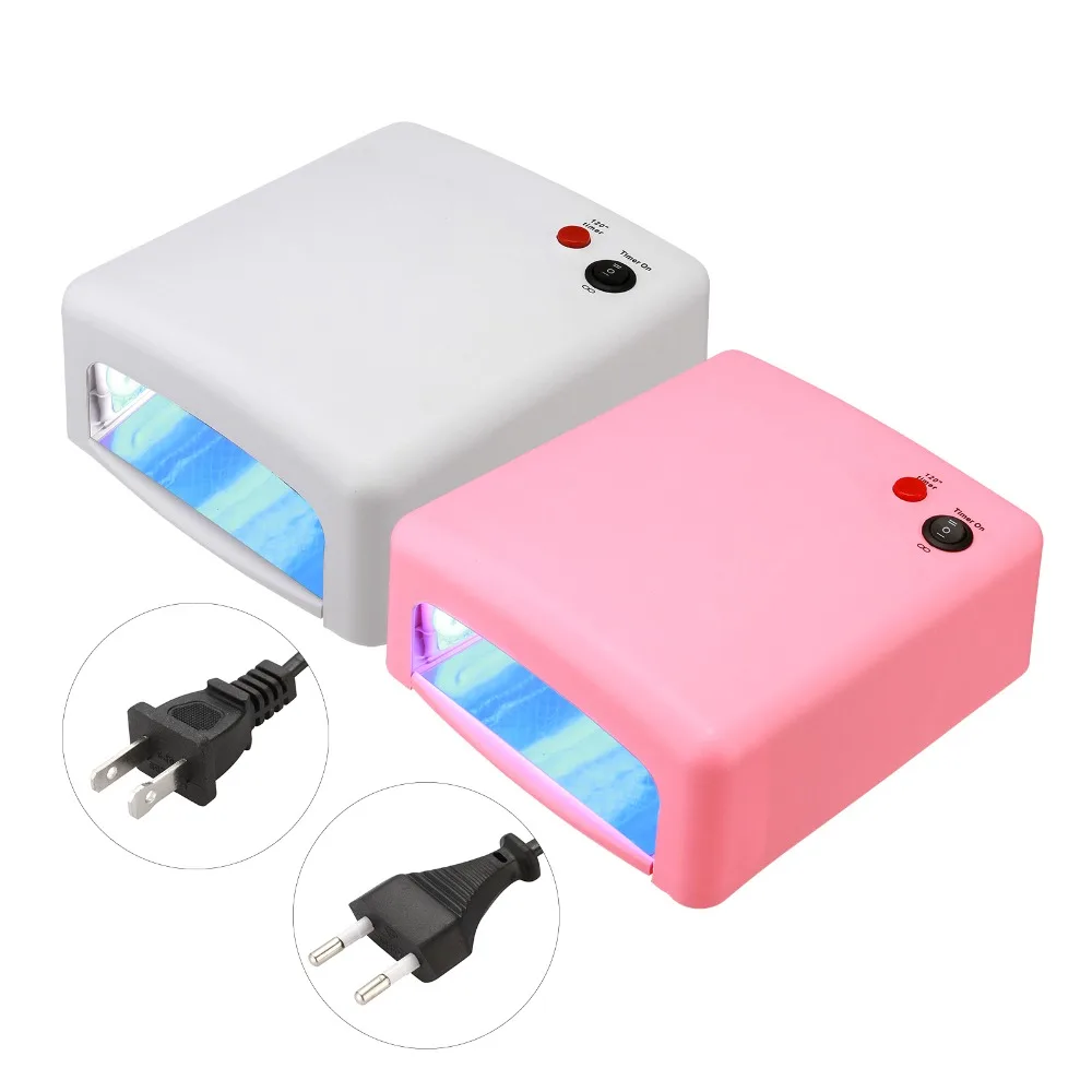 Billig Anmas Rucci 36 W ROSA WEIß 110 V 220 V UV GEL NAIL art CURING LAMPE TROCKNER 4x9 W LAMPE Licht Salon