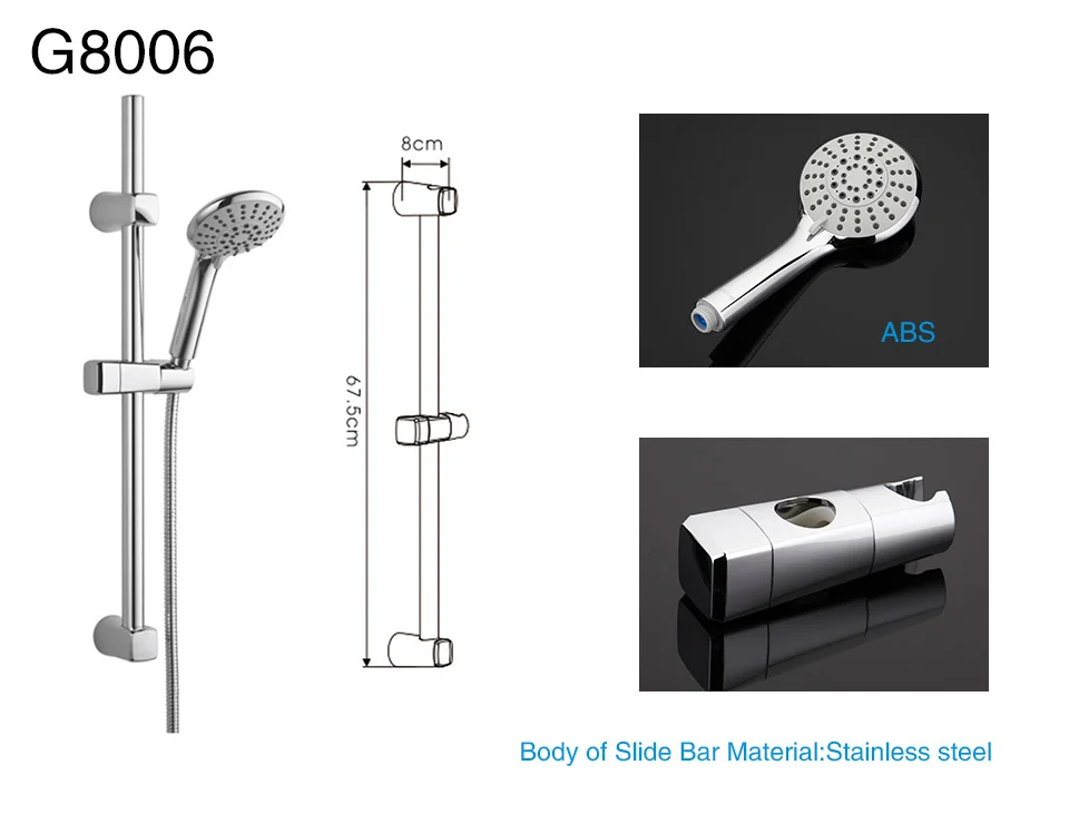 GAPPO набор для ванной, душевая горка, ручная душевая панель, настенный ручной душевой набор, шланг, мыльница из нержавеющей стали GA8001