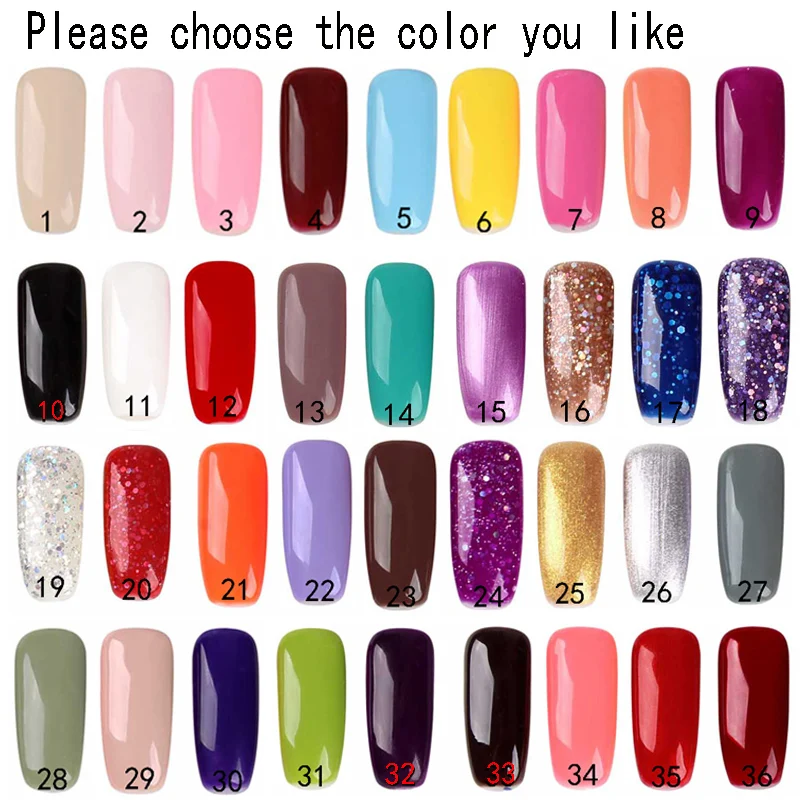 10 colors Gel Nail Polish Set 8 ML Nail Art Gel Lacquer UV LED Lamp Design acrylic nail Manicure Set