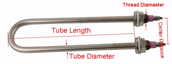 Трубчатый нагреватель Электрический элемент водонагревателя для кухонные принадлежности приспособления 304 нержавеющая сталь медь