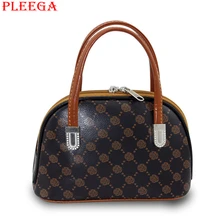 PLEEGA Brand Middle Aged Women Retro Handbag Ladies Tote for Phone, Key, Money,organizer Female Leather Shell Package