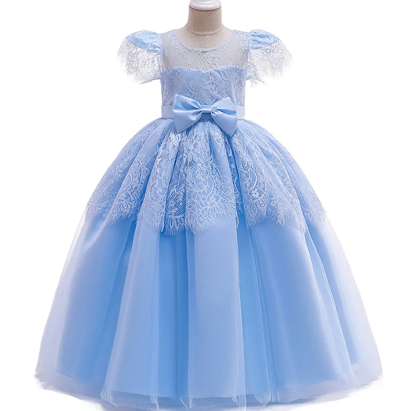 Детское праздничное платье, свадебное платье для девочек, платье с длинными рукавами для первого причастия, бальное платье принцессы для