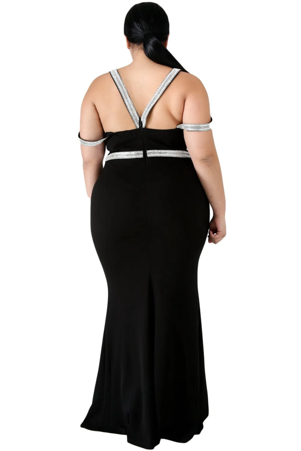 Black-Plus-Size-Rhinestone-Galore-Maxi-Dress-LC611089-2-2