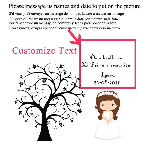 Custom Naam Datum Voor Jongen Eerste Heilige Communie Decoratie Aanwezig Voor 1st Communie Idee Meisje 1st Communie Souvenir Geen Frame Date Aliexpress
