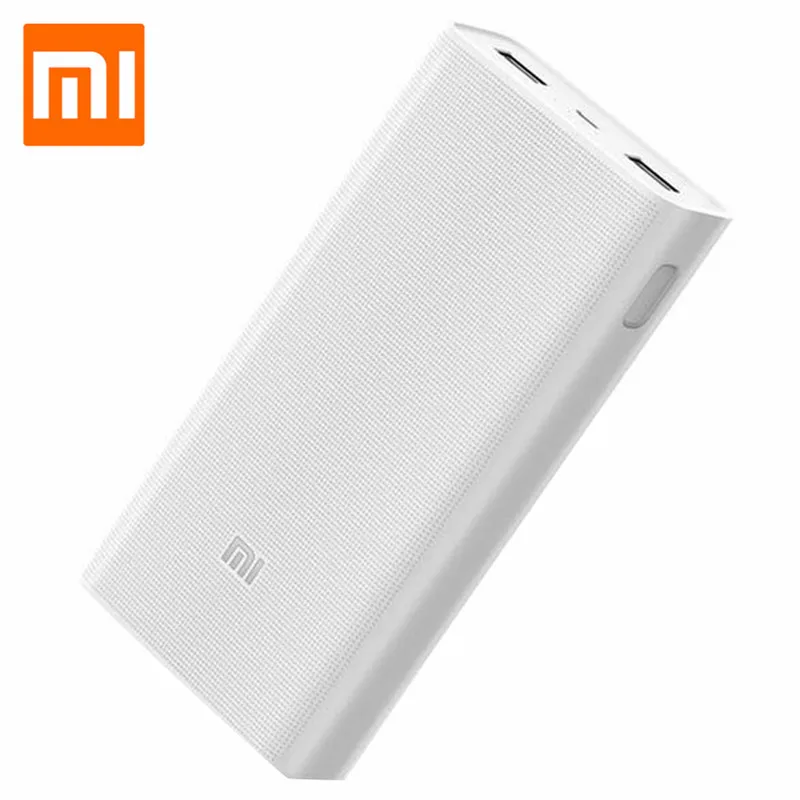

Xiaomi Mi Dual USB Output Power Bank 20000mAh 2C Portable Charger Support Quick Charge3.0 External Battery Bank for Mobile Phone