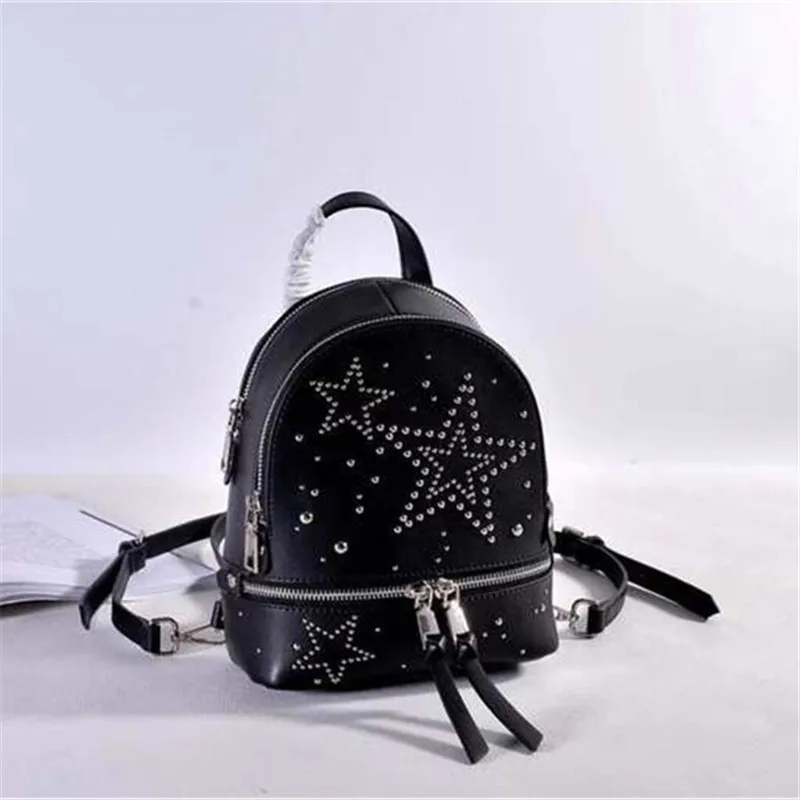 

2019 Trendy Girl Student Fashion Leisure Shoulder Bag Single Shoulder Cowhide Star Leather Women's Bag
