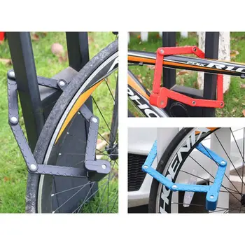 

Professional Anti-theft Folding MTB Bike Safety Lock Anti-cut Alloy Steel Foldable Portable Bicycle Lock With Mounting Bracket