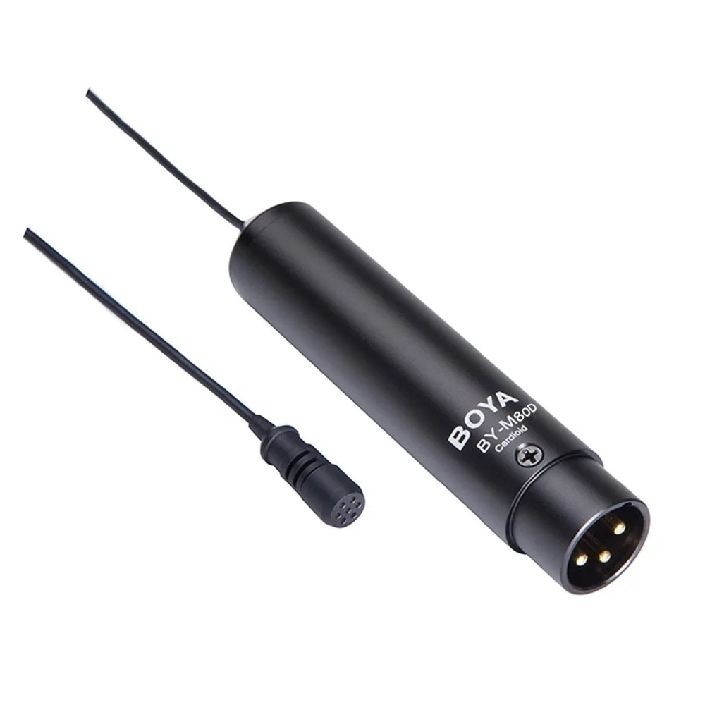 

BOYA BY-M8OD Professional Omni-directional XLR Output Clip-On Lapel Condenser Microphone for Camcorder Audio Recorder Video