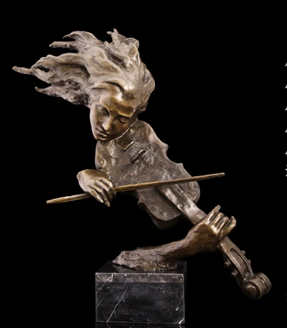 2022 hause WOHNZIMMER wand TOP Decor ART 61 CM musik Verrückte violine  bronze statue skulptur Dekoration messing dekorative|art deco bedroom  decor|art of flower makingsculpture square - AliExpress