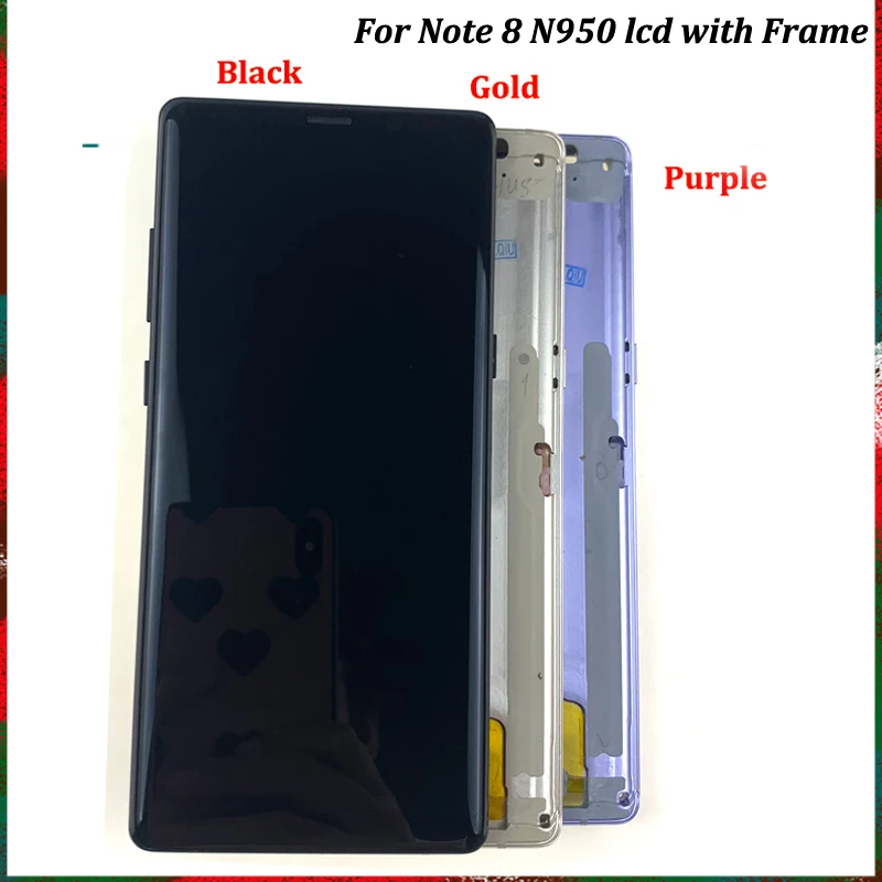 

6.3" For SAMSUNG Galaxy Note8 LCD N950 N950F LCD with Frame Super AMOLED Note8 Display Touch Screen Replacement Parts
