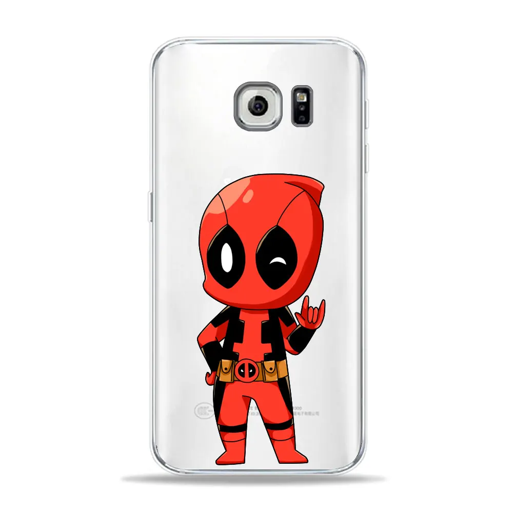 Забавный чехол для телефона Marvel Бэтмен Чиби Дэдпул для samsung S10 S8 S9 Plus S7 Edge A9 A6 A7 A5 TPU чехол для samsung A50 чехол - Цвет: TPU D1718