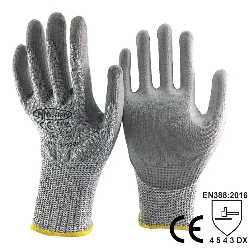 NMSafety устойчивая к порезам Рабочая перчатка стекло вручение мясника Рабочая перчатка HPPE анти-порезная Защитная перчатка