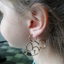 Супер милый мультяшный Микки золотые серьги-гвоздики для девочек сладкие животные серебряные серьги букле d'oreille femme Brincos Ювелирные Изделия