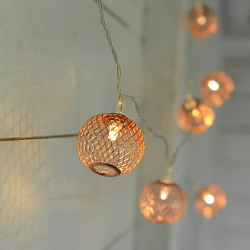 

Novelty metal mesh lantern led string light, Battery operated light string for party light, New year decoration, Fairy lights