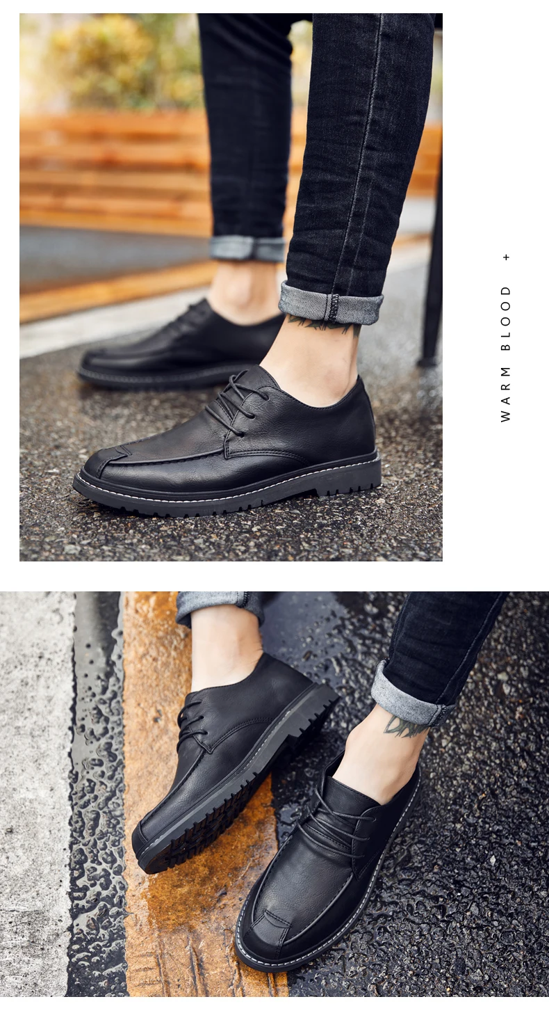 Vosonca/Новинка года; Мужская обувь; модная мужская обувь на шнуровке; кожаная повседневная обувь; брендовая мужская обувь на плоской подошве; классическая удобная мужская повседневная обувь