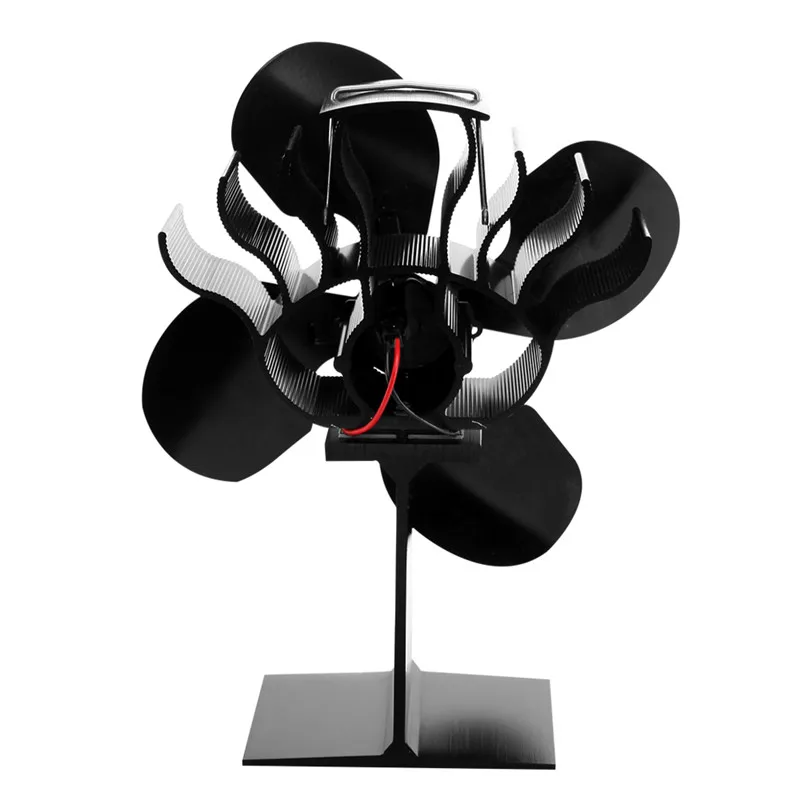 Suleve 4 лопасти Тепловая плита вентилятор кастаньеты горелки Ecofan тихий черный Домашний Вентилятор для камина эффективное распределение
