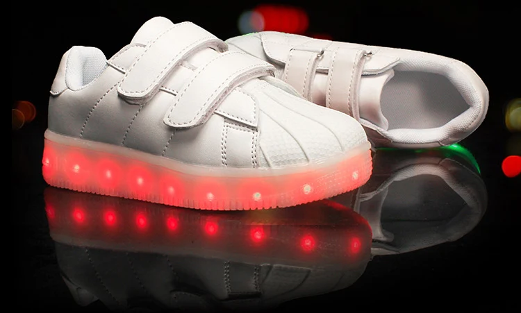 Meninos e Meninas Esportivos de Lazer Luz até 11 Outono Crianças Sapatos Led Iluminado Tênis Unisex Luminosa Cores 7ipupas 2020 17 tênis meninos e meninas sapatos esportivos de