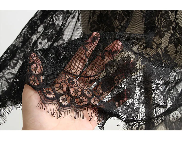 Lace underskirt medium long autumn and winter single layer guaze plus size half slip