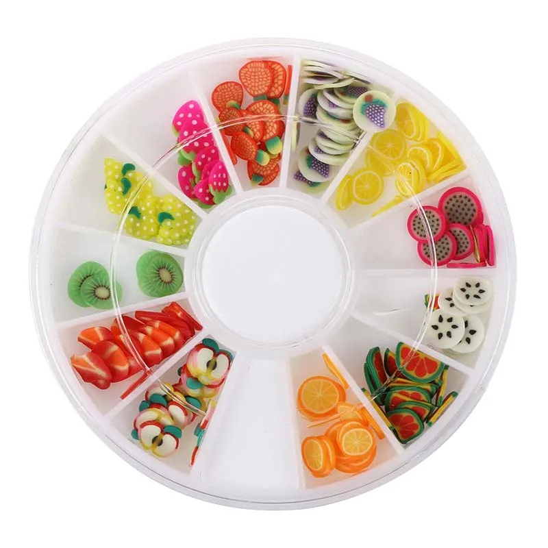 

240 Fruit Slice Nail Art Tips UV Gel Decoration + Wheel