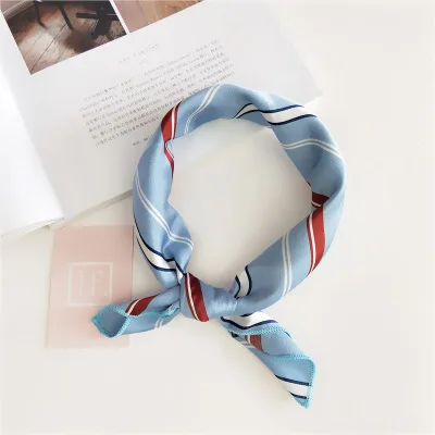 Qingwen, квадратный шарф, повязка для волос, для деловых девушек, вечерние, для женщин, элегантный, Smal, платок, на шею, Шелковый, атласный шарф, CE0530 - Цвет: p1