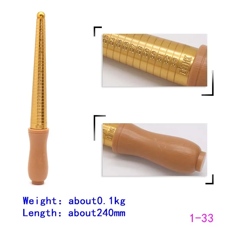 1 шт. ювелирные изделия резиновый молоток 1-33 HK РАЗМЕР металлическое Кольцо оправка размер пальца Калибр круг модели ювелирные инструменты комплект измерительные инструменты